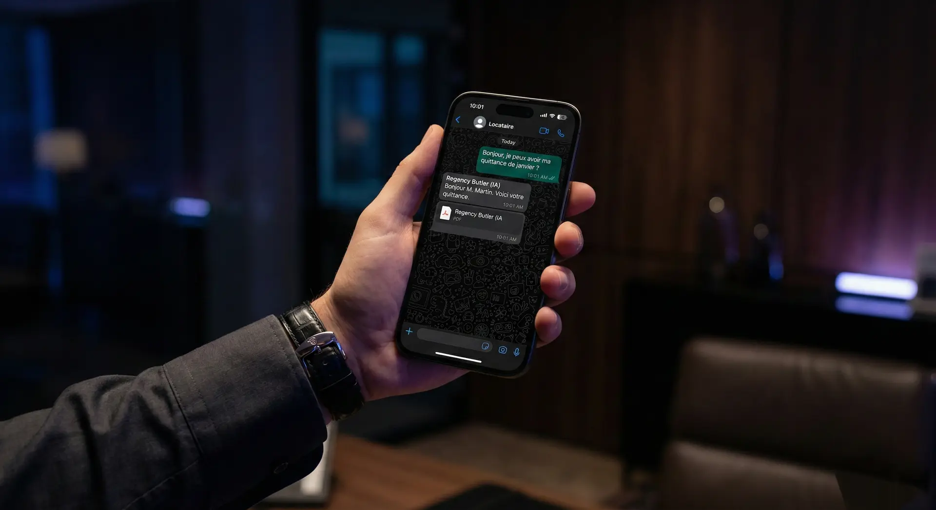 Interface Regency Butler – vue 2